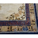 Early 19th Century W. Chinese Ningxia Carpet with Foo Dogs