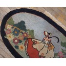 1930s Pictorial American Hooked Rug