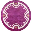 Early 20th Century Round French Art Deco Carpet 