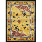 1920s Chinese Silk Dragon Carpet 