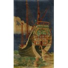 1920s Chinese Art Deco Carpet with Nautical Theme 
