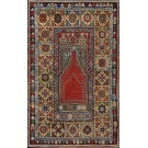 19th Century Turkish Anatolian Mujur Prayer Rug 